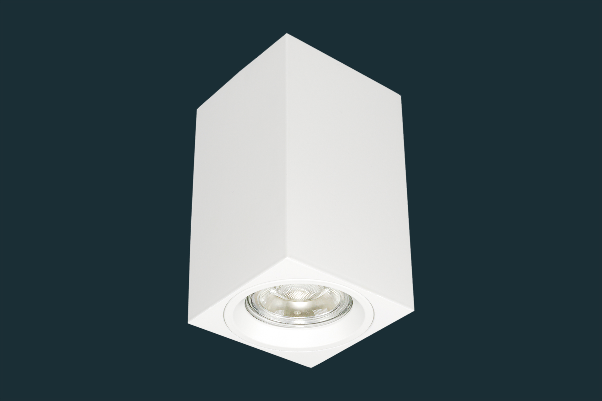 LED Aufbaustrahler 7W GU10 230 Volt, dimmbar, eckig, weiß