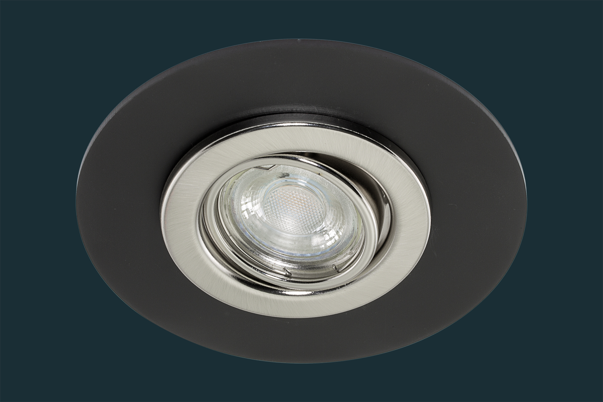 Ausgleichsblende Ø 15 cm mit Federverlängerung, schwarz-matt