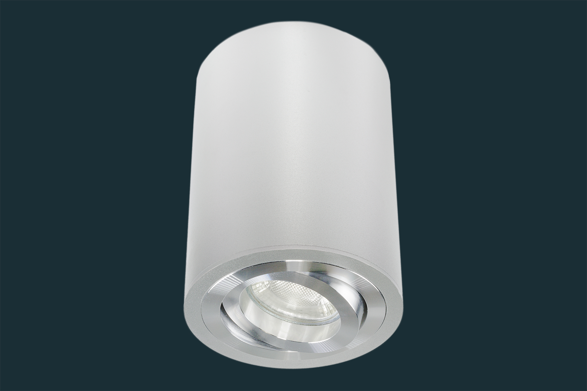 LED Aufbaustrahler 7W GU10 230 Volt, rund, aluminium, dimmbar