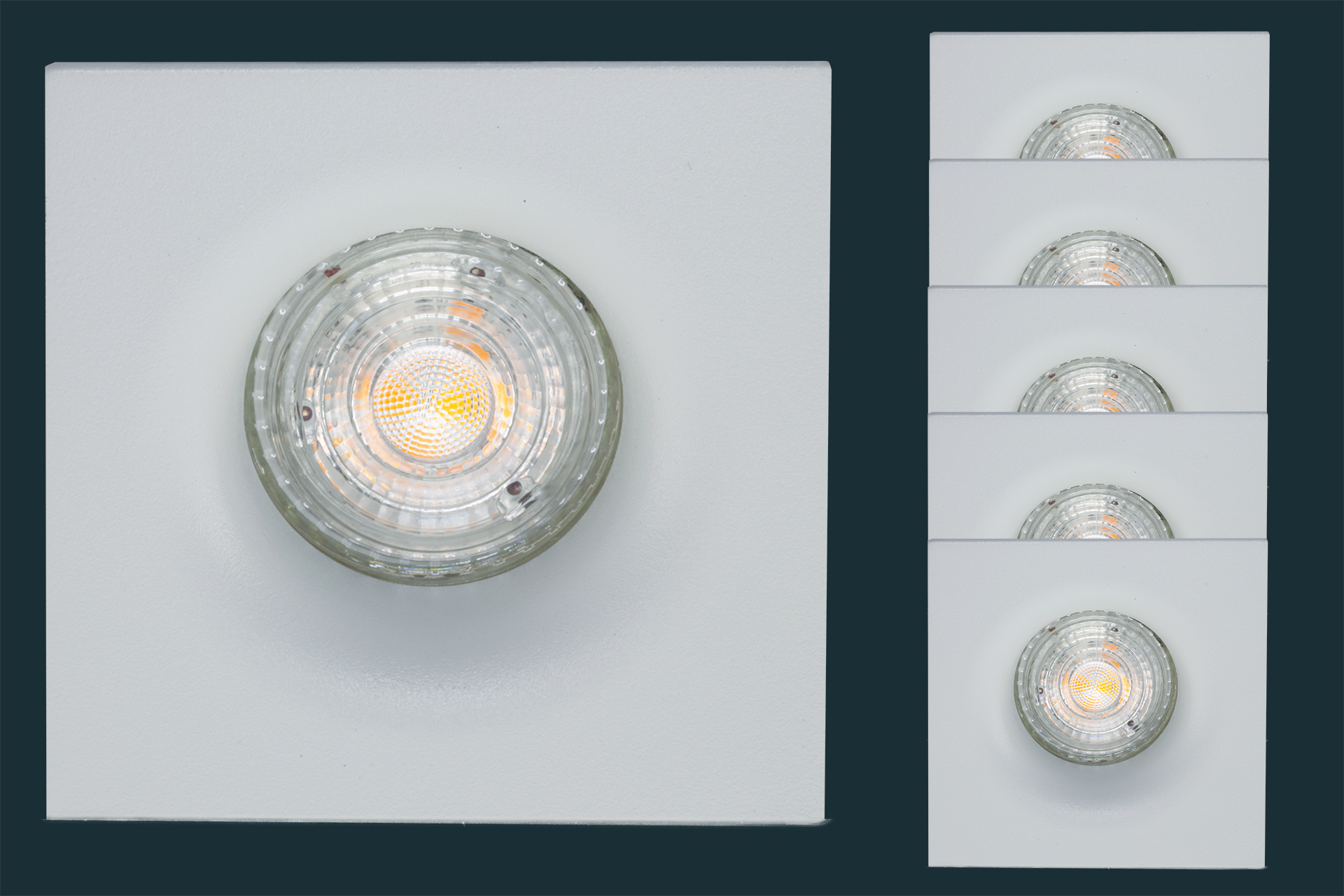 5er-set-led-einbaustrahler-curved-base-eckig-weiss-881674 5er Set LED Einbaustrahler CURVED BASE, eckig, weiß