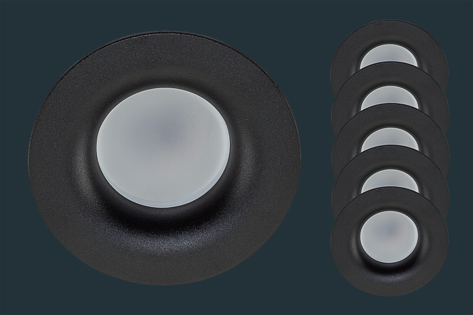 5er-set-led-einbaustrahler-curved-rund-schwarz-881684 5er Set LED Einbaustrahler CURVED, rund, schwarz