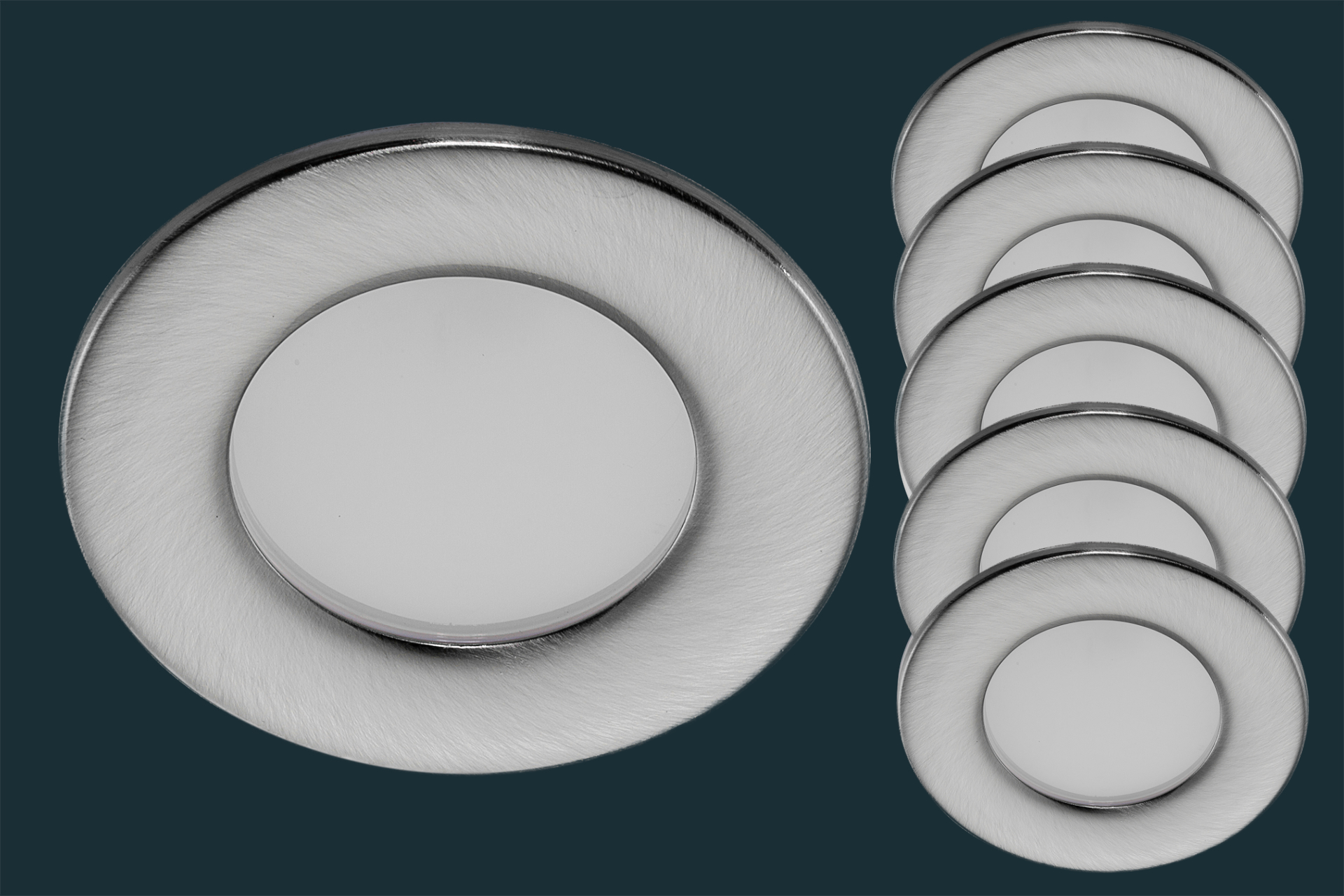 5er-set-led-einbaustrahler-flood-ip44-rund-matt-chrom-881587 5er Set LED Einbaustrahler FLOOD IP44, rund, matt-chrom