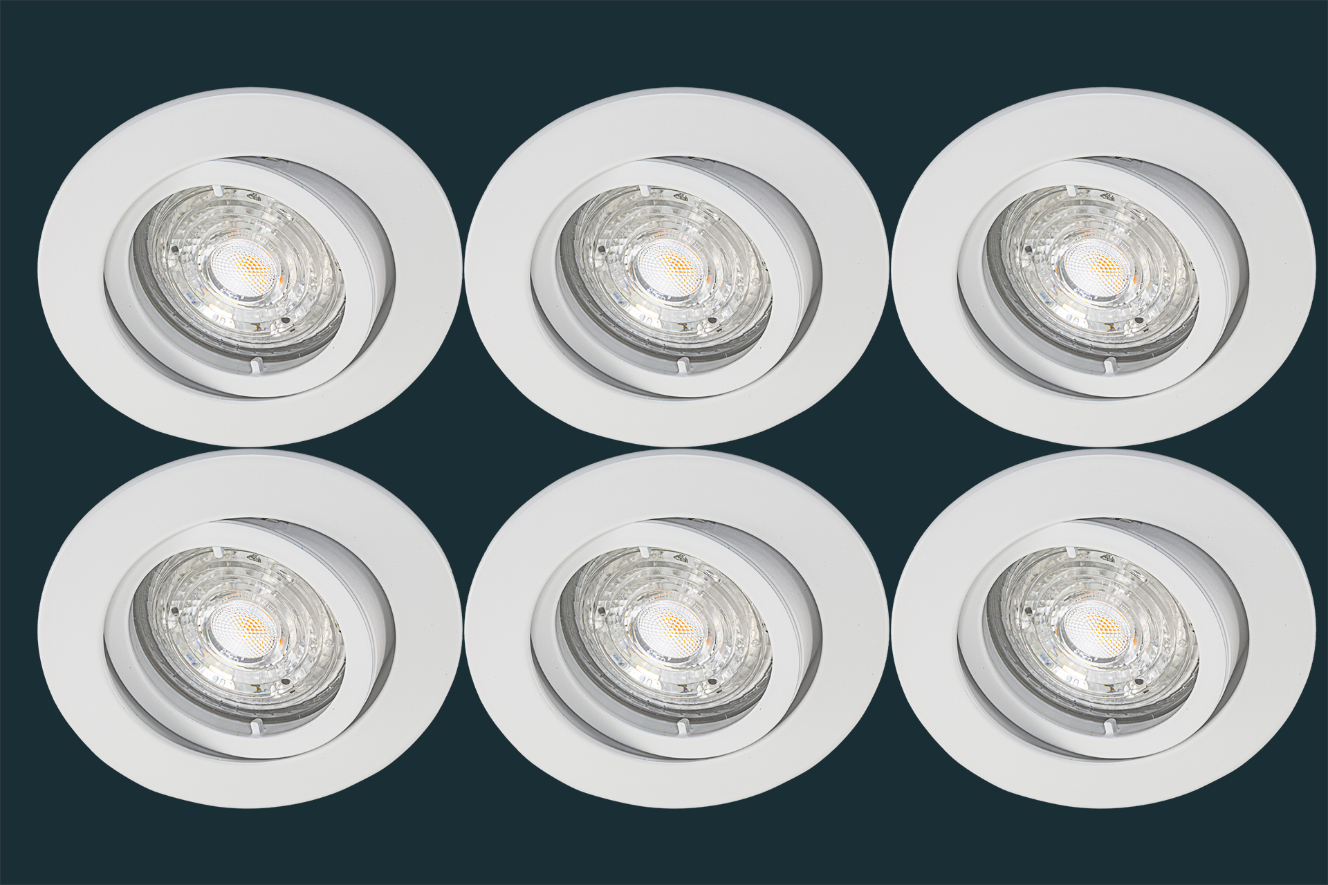 6er-set-led-einbaustrahler-osram-superstar-weiss-881123 6er Set LED Einbaustrahler Osram Superstar, matt chrom
