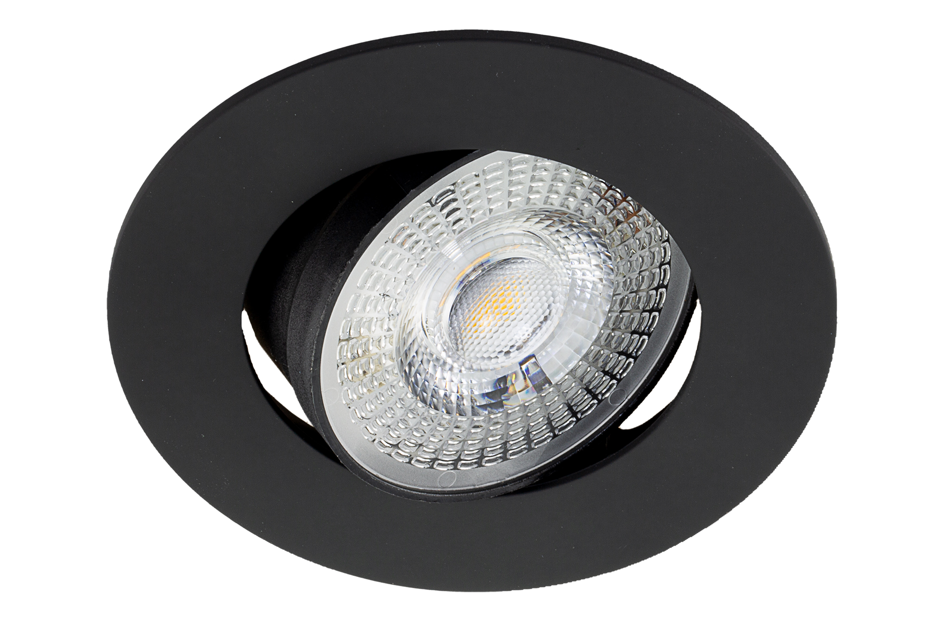 Kunstst-schw-weiss-01 LED Einbaustrahler SPOT 5W, schwarz