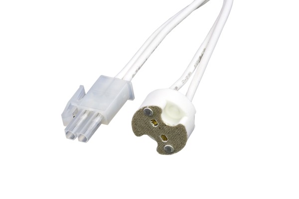 MR16/GU5.3 Fasssung Niedervoltfassung (12V), mit AMP Stecker 14 cm