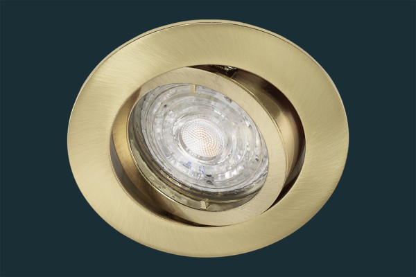LED Einbaustrahler Osram Superstar, dimmbar, matt gold / messing