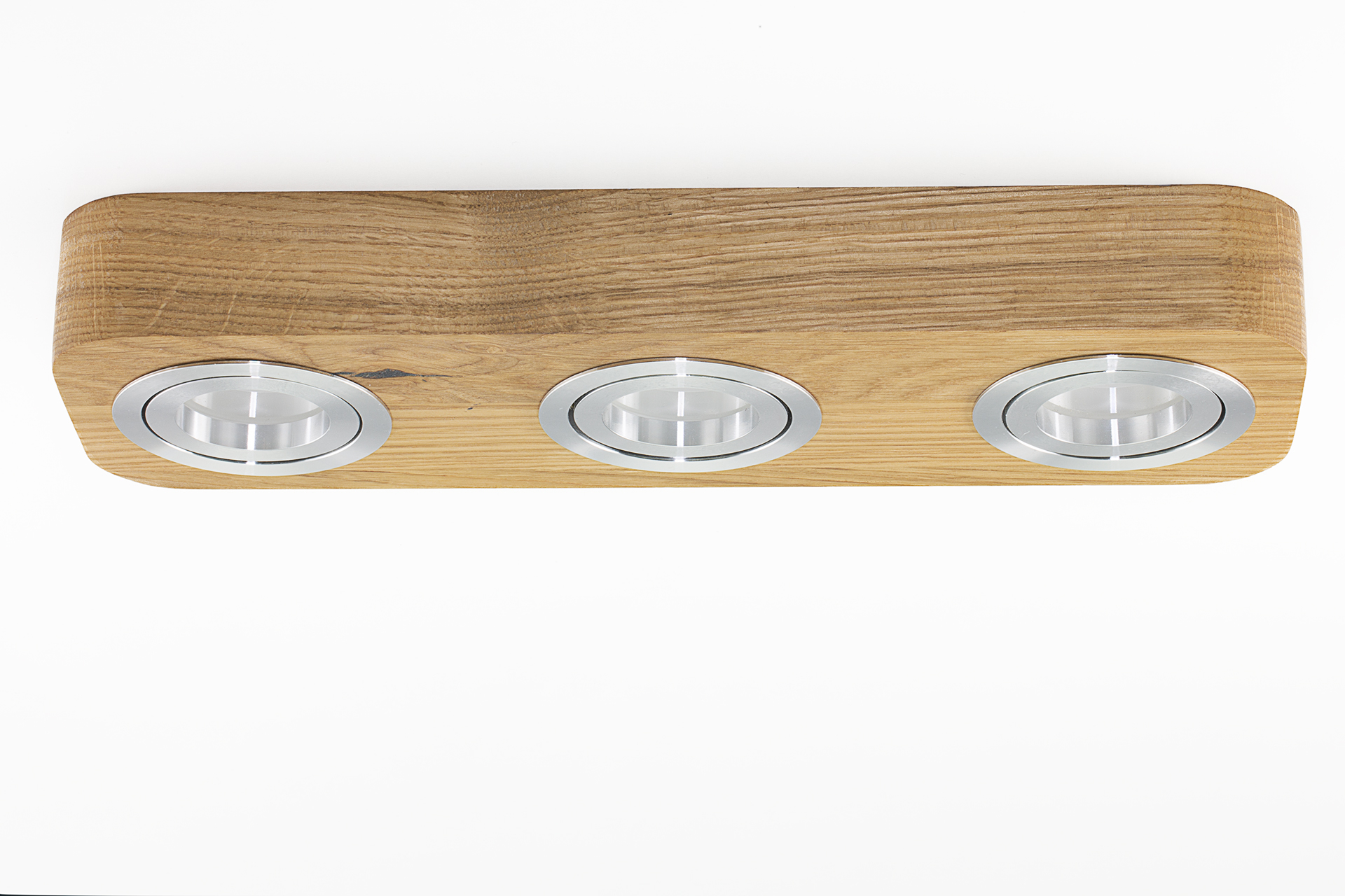 Oak³ LED Deckenleuchte aus Eiche, natur, 3-fl. |