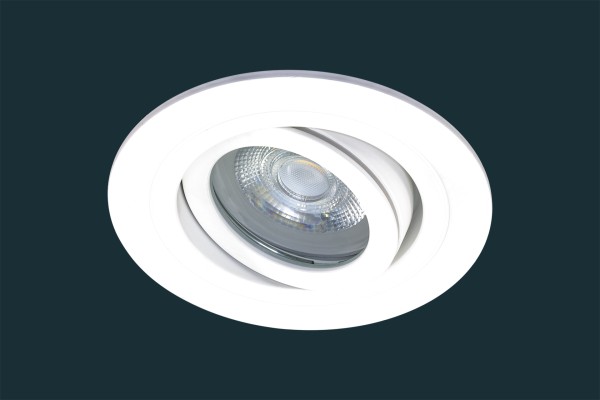 LED Einbaustrahler SOLID ALU ADV IP44, schwenkbar, weiß